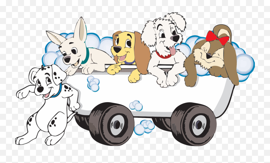 Dog Clipart Clipart Nice Dog - Cartoon Dogs In The Bath Five Dogs Clipart Png Emoji,Free Dogs Clipart