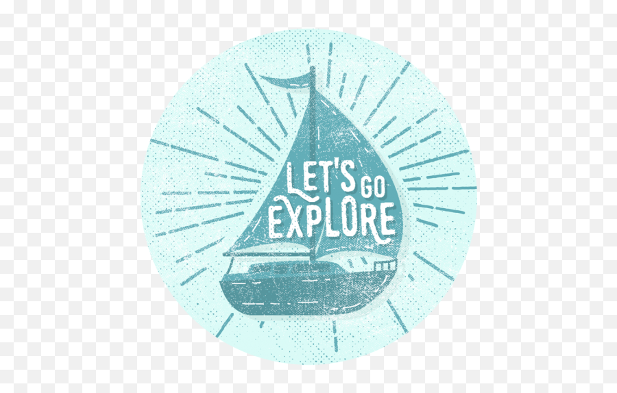 Download Hd Letu0027s Explore - Logo Sailboat Vintage Sail Emoji,Sailboat Logo