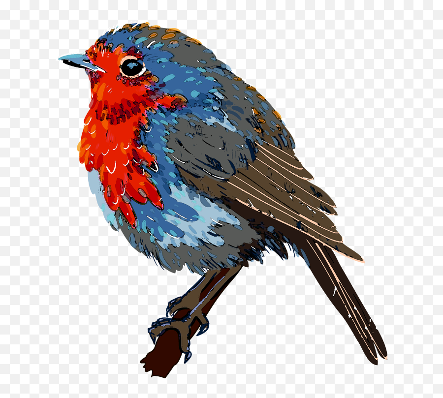 Free Bird Clip Art - European Robin Emoji,Free Bird Clipart