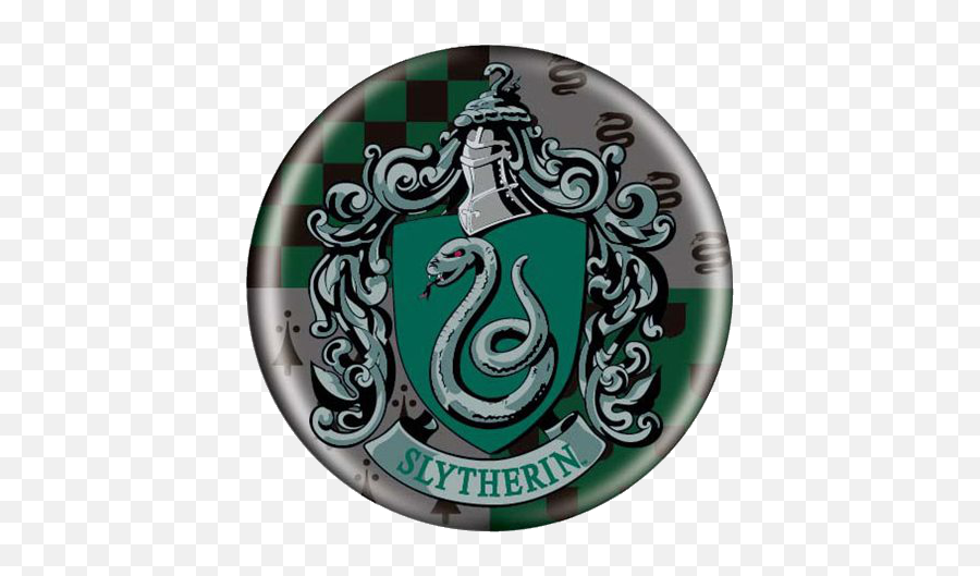 Harry Potter Slytherin Button - Crest Slytherin Emoji,Slytherin Logo