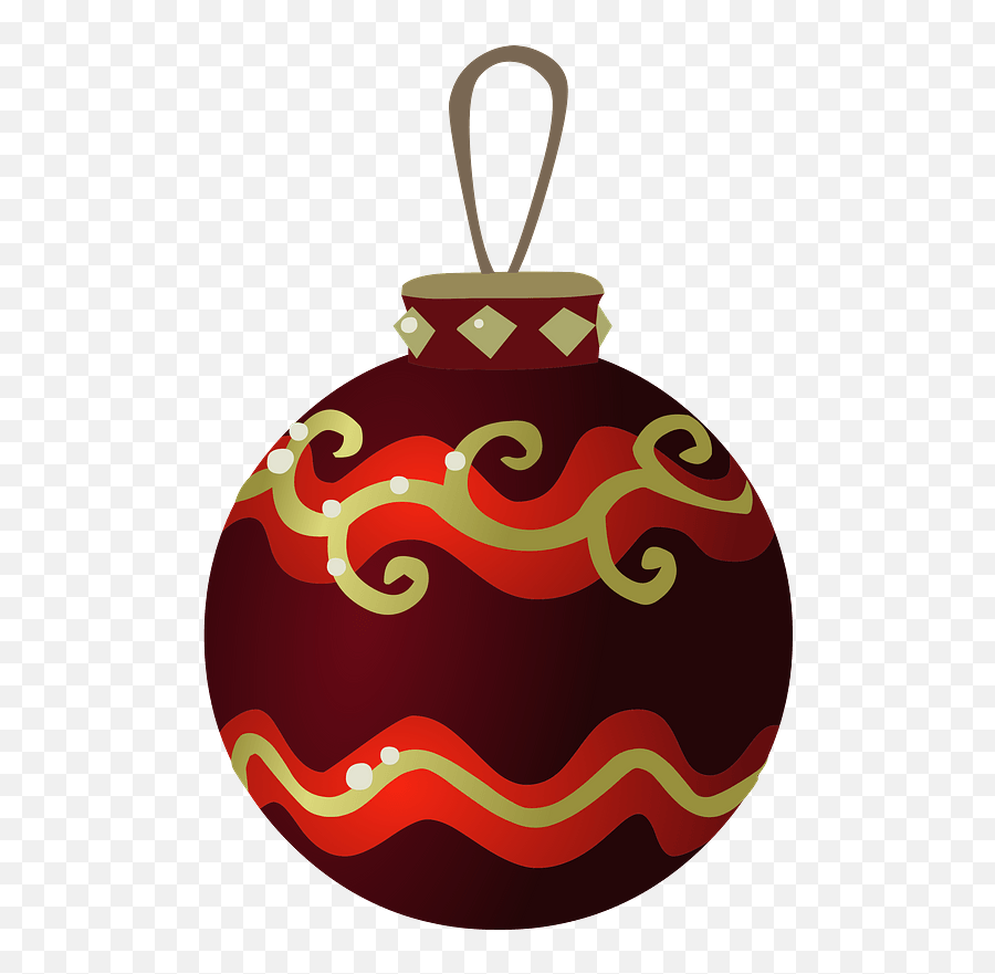 Gold Christmas Tree Ornament Clipart - Aksesoris Natal Png Emoji,Ornament Clipart
