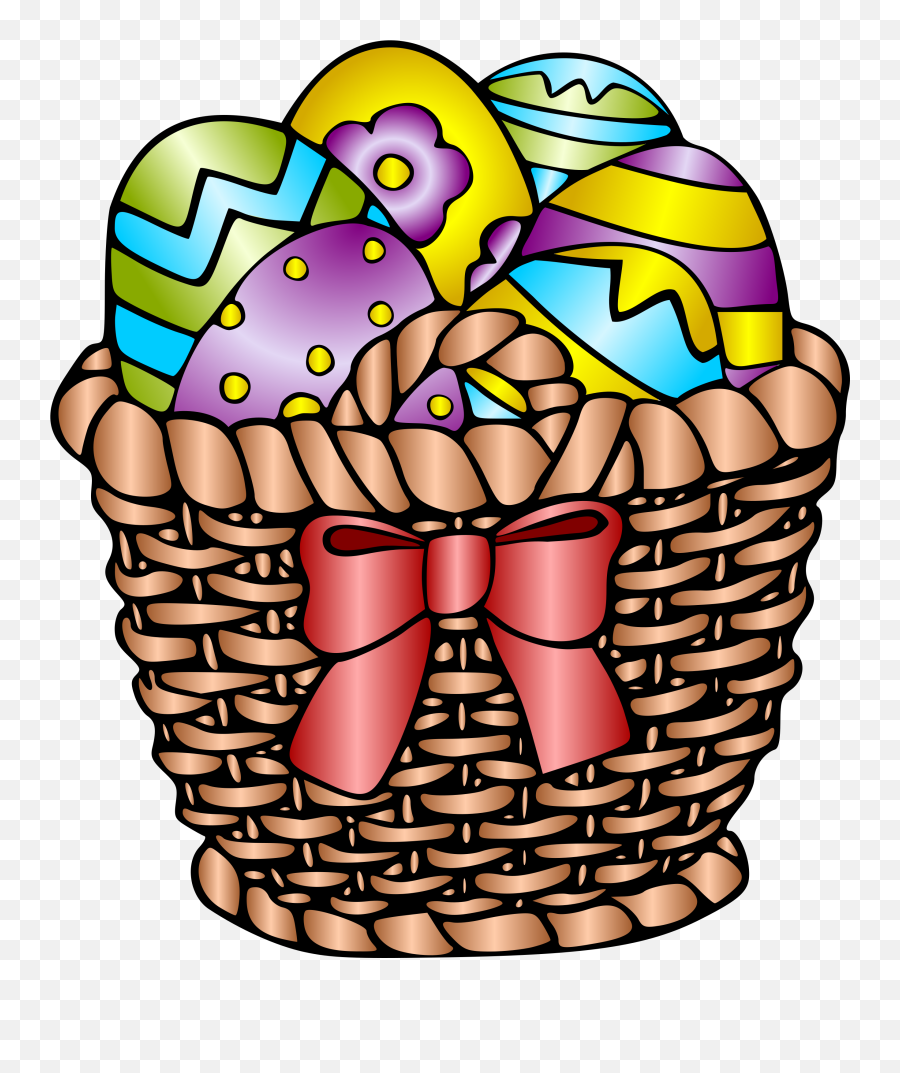 Easter Basket Clipart - Sesta Con Huevos De Pascua Emoji,Easter Basket Clipart