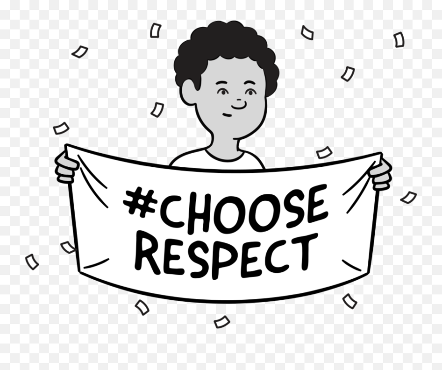 Pledge - Stop Bullying Clipart Black And White Emoji,Respect Clipart