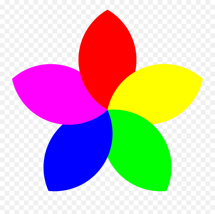 Free Flower Clipart For Kids - Five Petal Flower Clipart Emoji,Free Flower Clipart