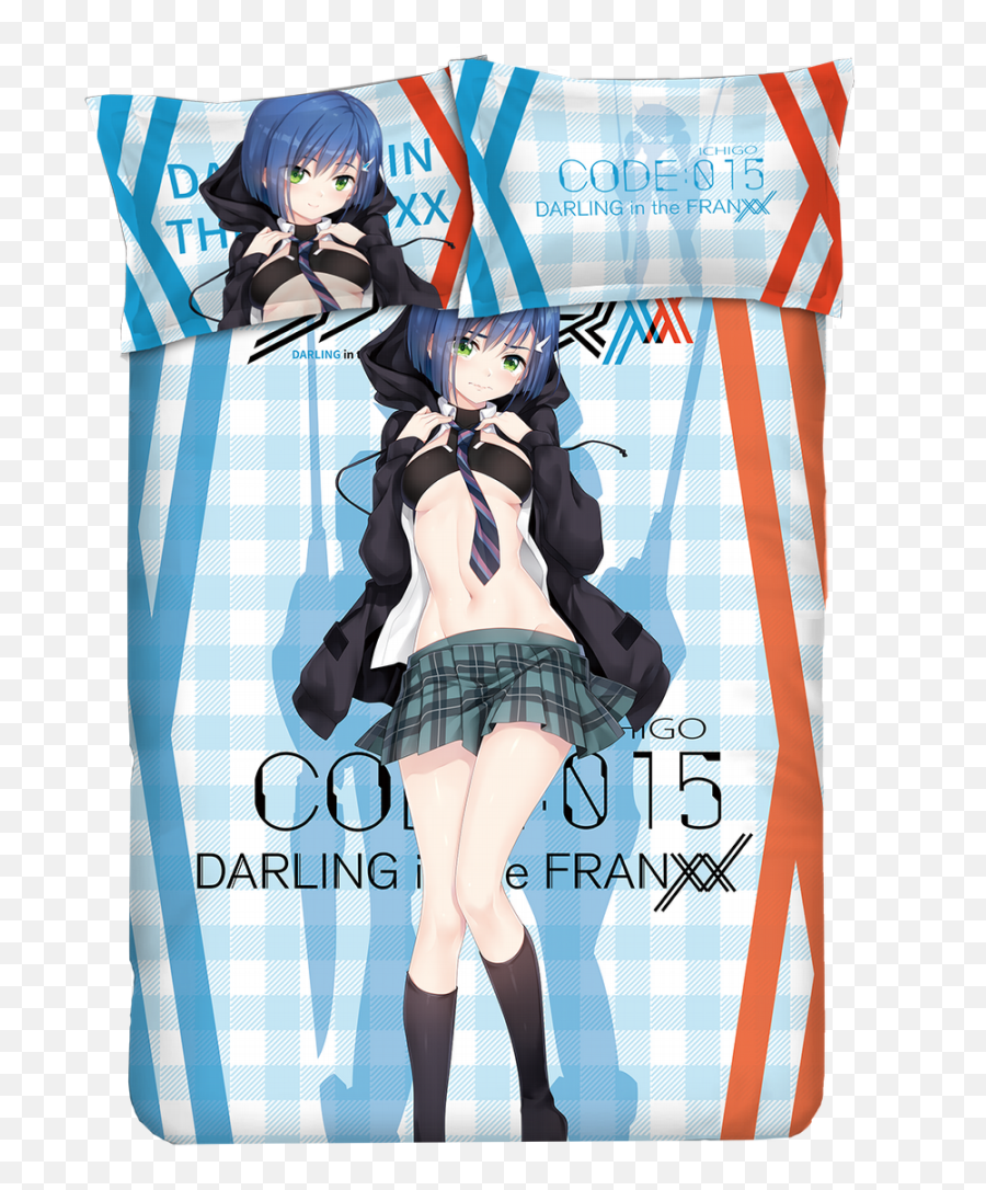 Ichigo - Darling In The Franxx Anime Bedding Setsbed Darling In The Franxx Ichigo Pillow Emoji,Darling In The Franxx Logo