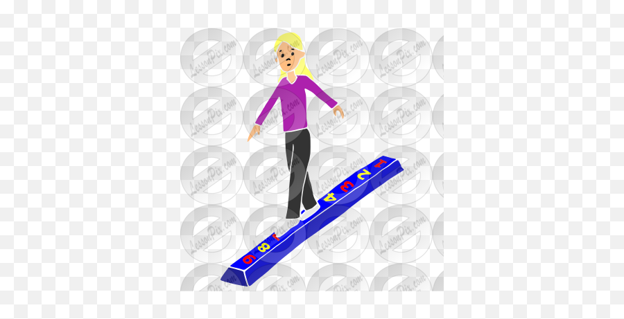 Balance Beam Stencil For Classroom Therapy Use - Great For Women Emoji,Cross Country Clipart