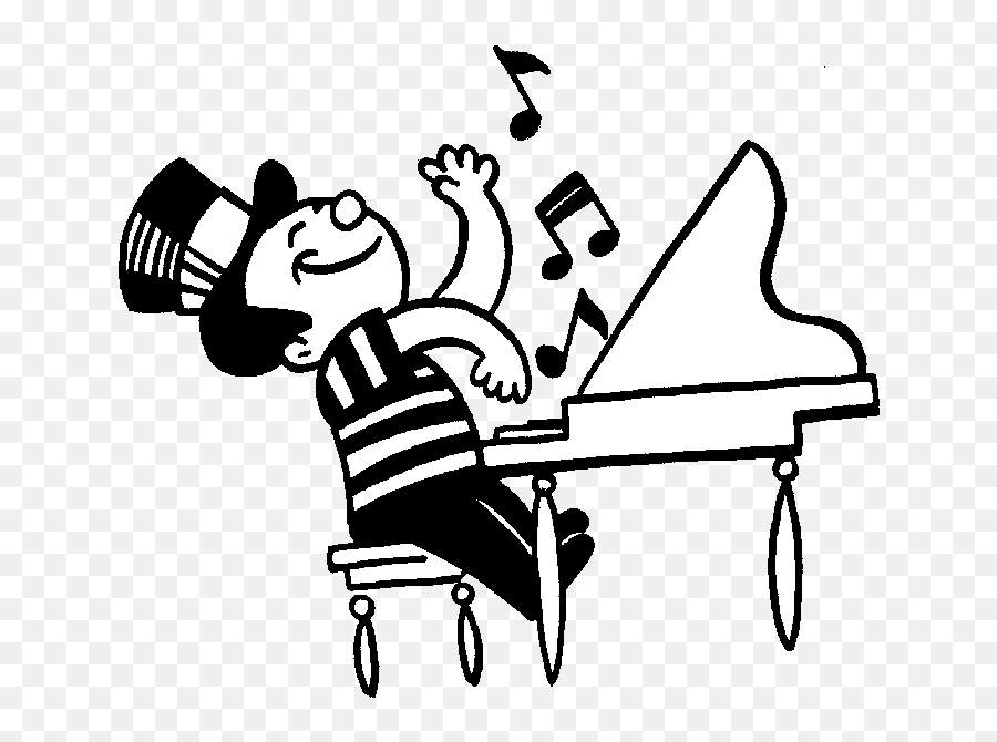 Piano Clipart Clipart - Play The Piano Black And White Emoji,Piano Clipart