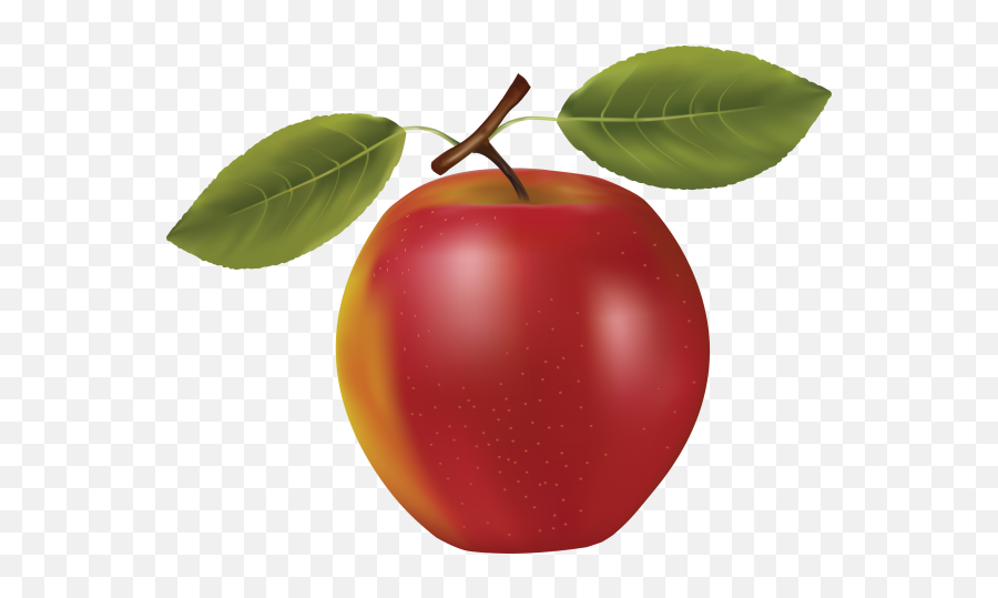 Reddish Apple Clipart With Leaves Png Images Download - Fruits Emoji,Apple Clipart