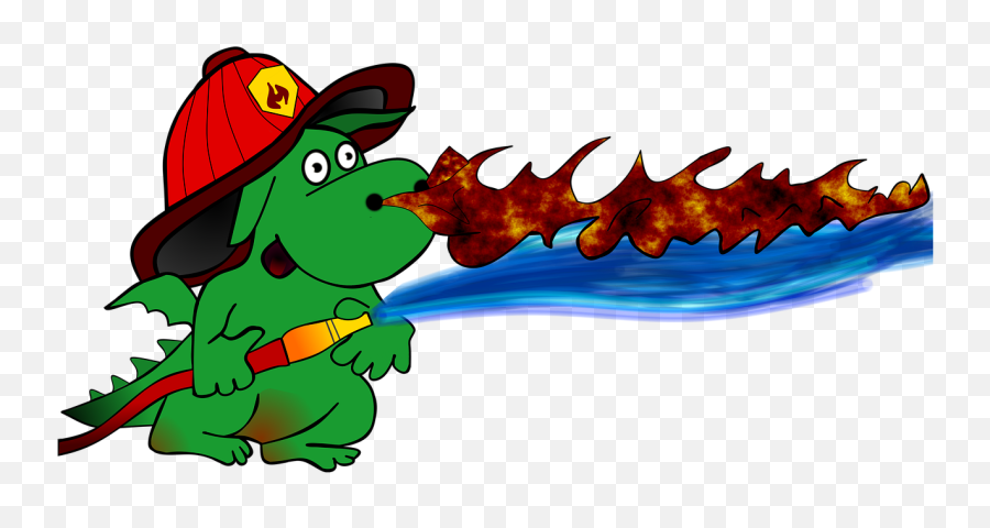 Cartoon Dragon Fire Fighter Fire Png - Dibujos De Dragon Bombero Emoji,Cartoon Fire Png