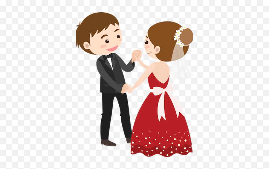 White Background Cartoon Couples - Save The Date Couple Png Emoji,Save The Date Clipart