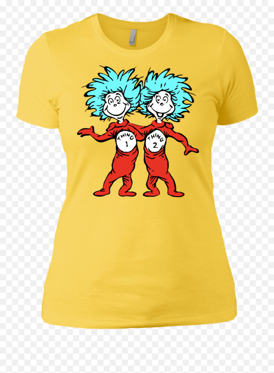 Thing 1 And Thing 2 Ladies Boyfriend - Thing1 And Thing 2 Emoji,Thing 1 And Thing 2 Png