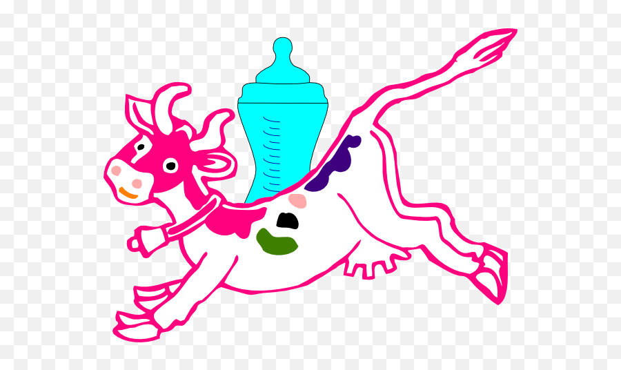 Cow And Milk Clip Art At Clkercom - Vector Clip Art Online Cow Clip Art Emoji,Milk Clipart