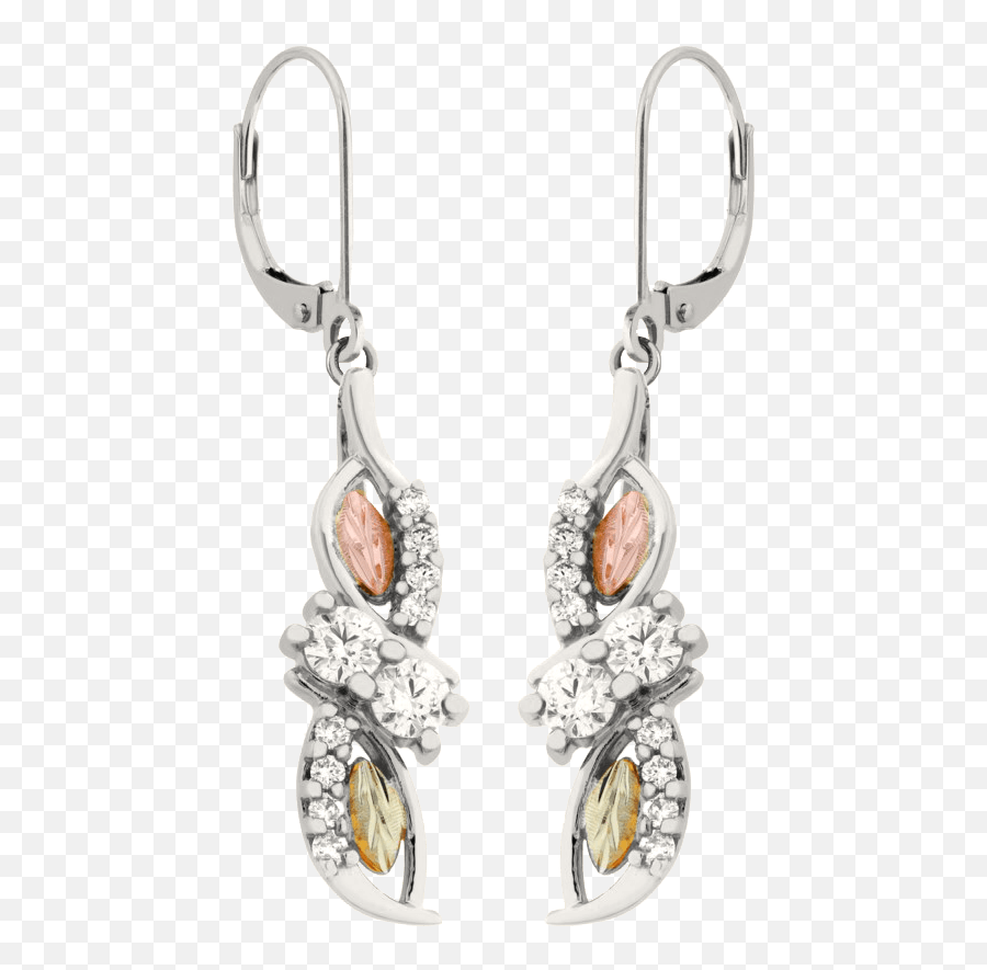 Black Hills Gold And Diamond Earrings 1 - Solid Emoji,Gler Logo