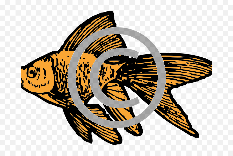 White Clipart Goldfish - Goldfish Black And White Iclipart Emoji,Goldfish Clipart Black And White