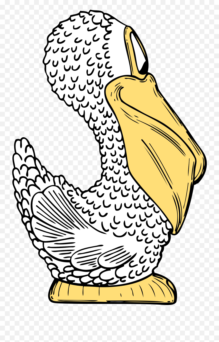 White Pelican Bird Clipart Free Image - Clip Art Emoji,Pelican Clipart