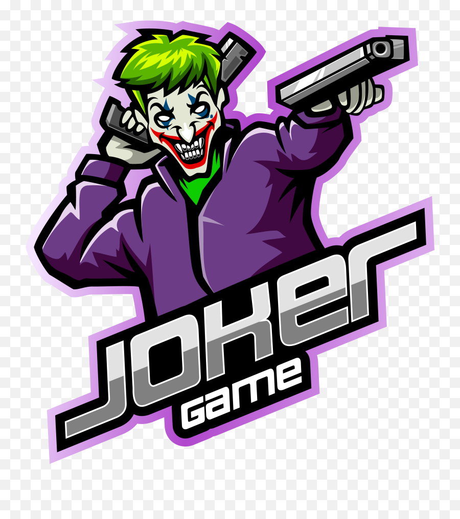 Joker Gunner Esport Mascot Logo Design By Visink - Joker Gamer Png Logo Emoji,The Joker Logo