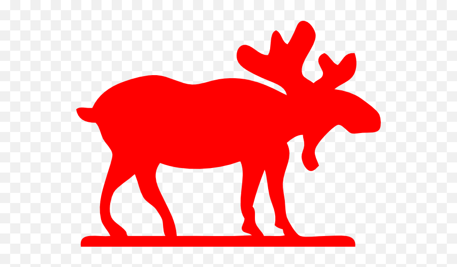 Red Moose Clip Art At Clker - Red Moose Clipart Emoji,Moose Clipart