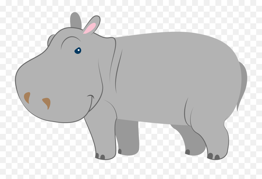 Hippo Clipart - Hippo Clipart Emoji,Hippo Clipart