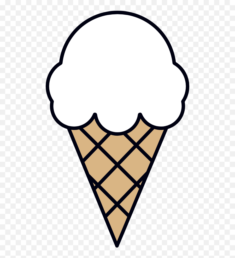 Vanilla Ice Cream Cone Graphic - Ice Cream Cone Clipart Emoji,Ice Cream Clipart
