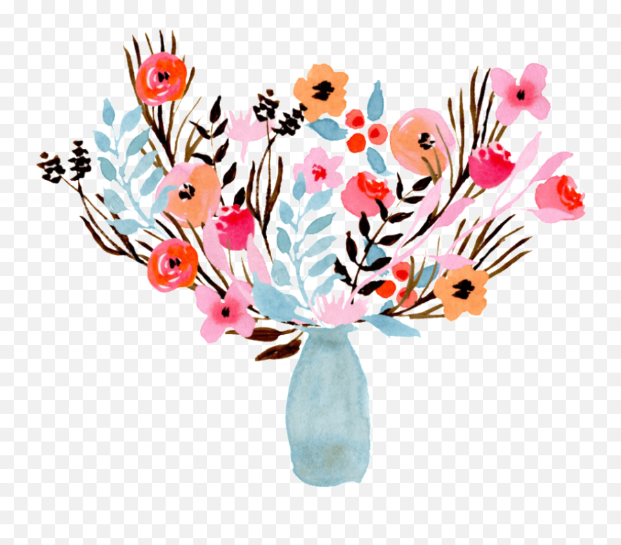 Free Png Download Flower Vase Water Colour Png Images Emoji,Vase Of Flowers Clipart