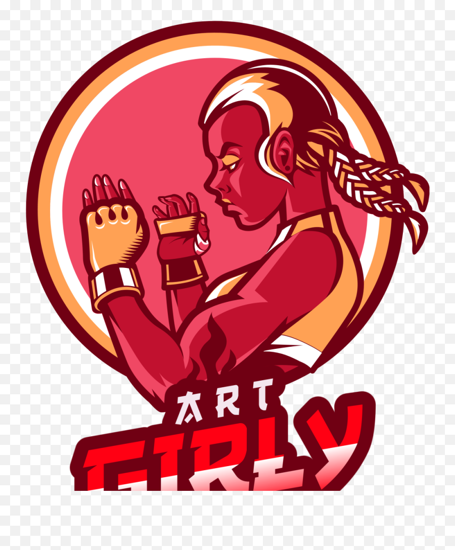 Gaming Logo For Esports Featuring A Female By Twitch Art On - Language Emoji,Twitch Logos