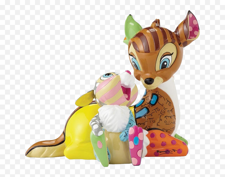 Disney Britto Bambi And Thumper Figurine - Britto Bambi Emoji,Bambi Png