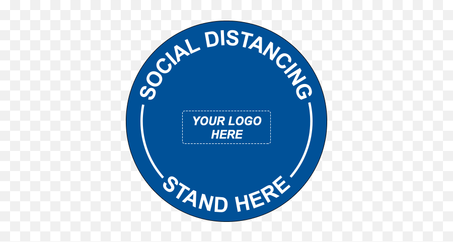 Social Distancing Stand Here Custom - Pengobatan Emoji,Custom Logo