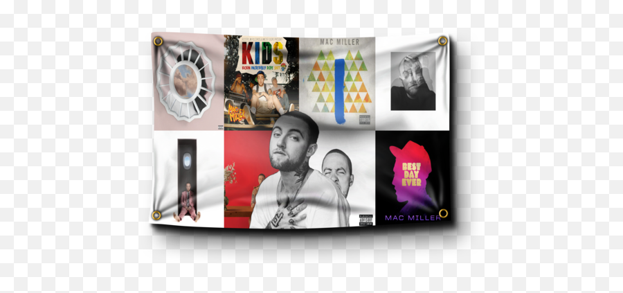 Mac Miller Flag - Mac Miller Album Cover Combined Emoji,Mac Miller Logo