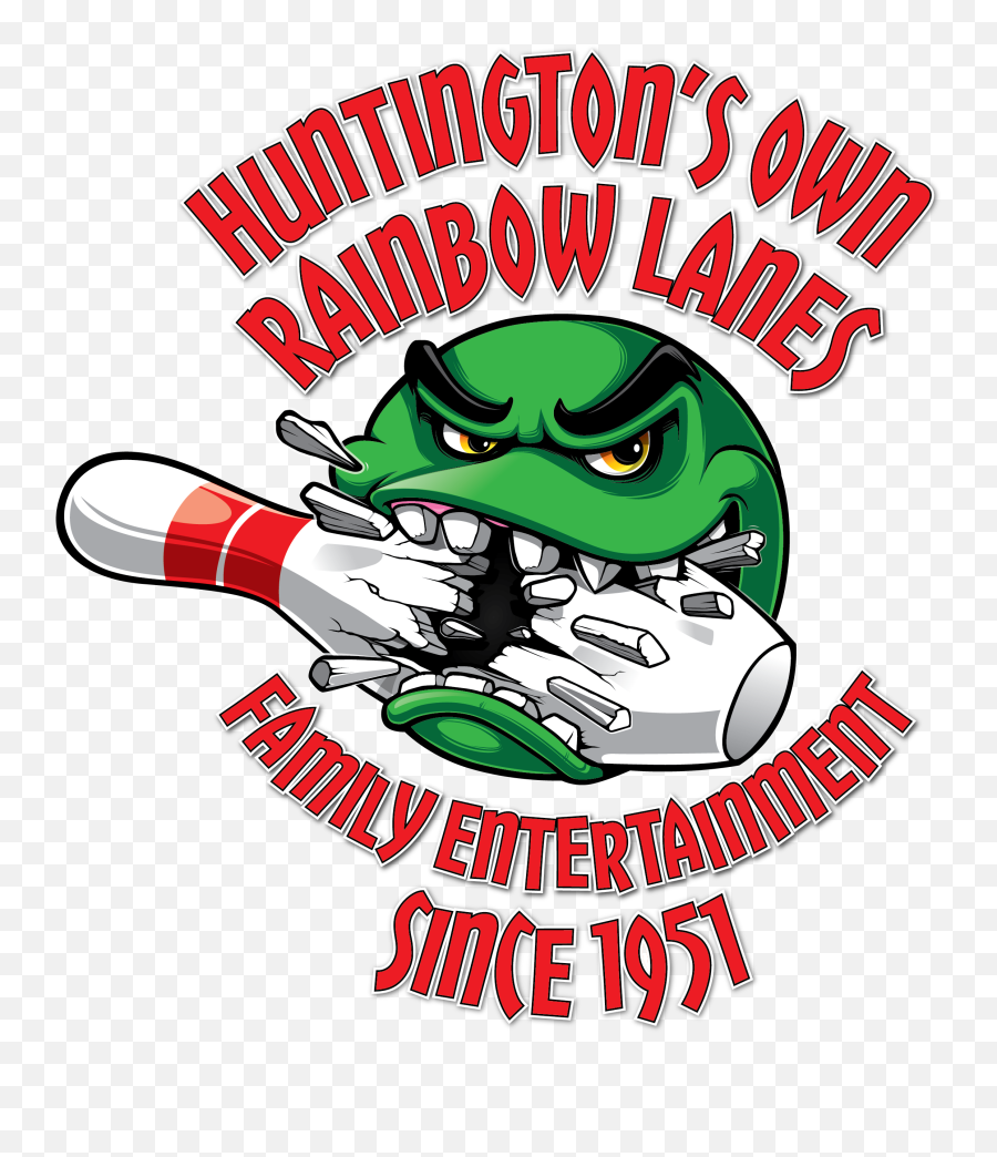 Bowling Alley Family Fun Rainbow Lanes Huntington In - Language Emoji,Bowlen Logo