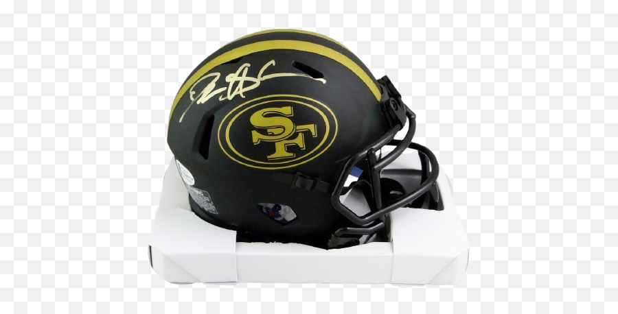 Deion Sanders San Francisco 49ers Signed Sf 49ers Eclipse Speed Mini Helmet Gold Bas Coa - San Francisco Nfl Emoji,Sf 49 Ers Logo
