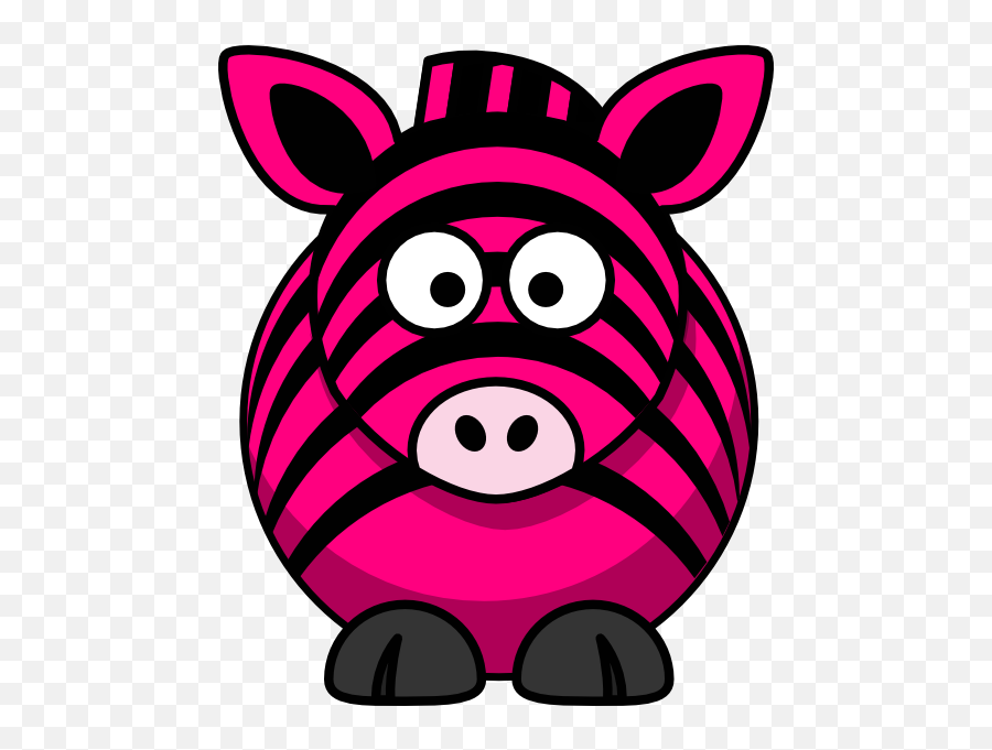 Pink Zebra Clip Art At Clker - Pink Zebra Clipart Emoji,Zebra Clipart