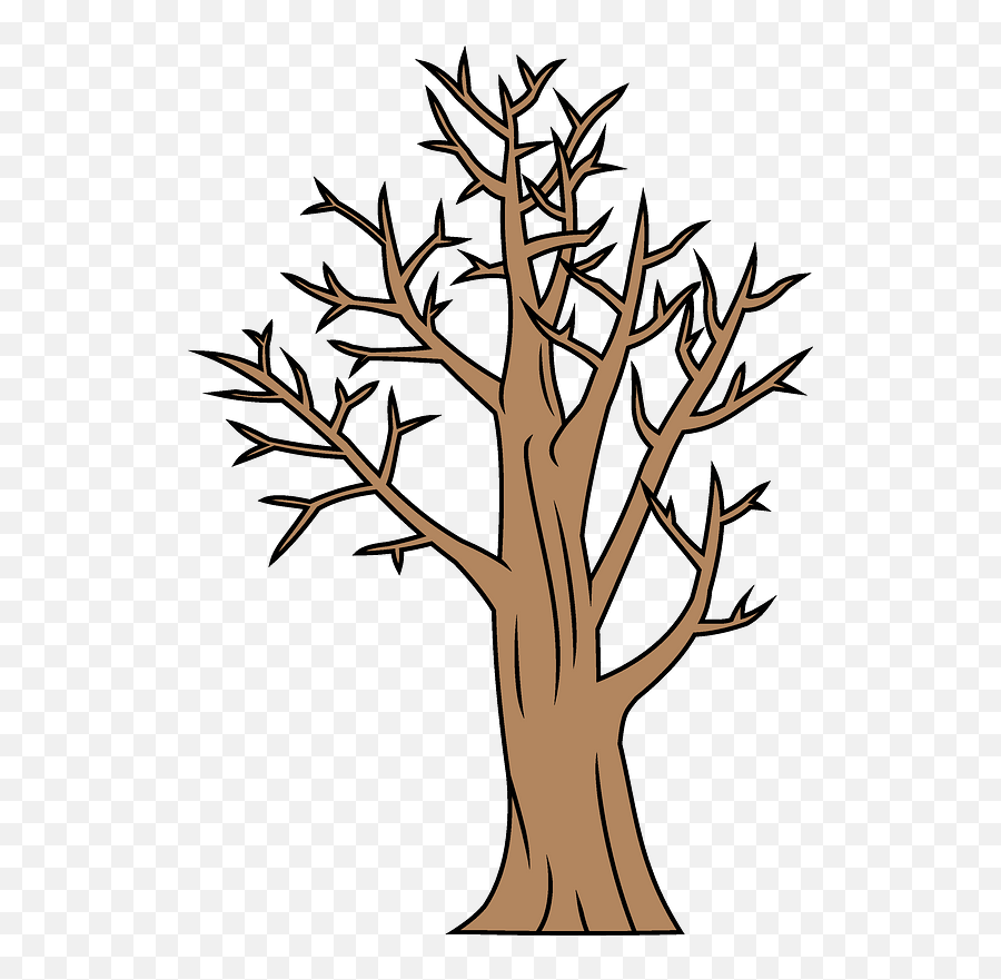 Winter Tree Clipart - Bare Coloring Page Tree Emoji,Winter Tree Clipart