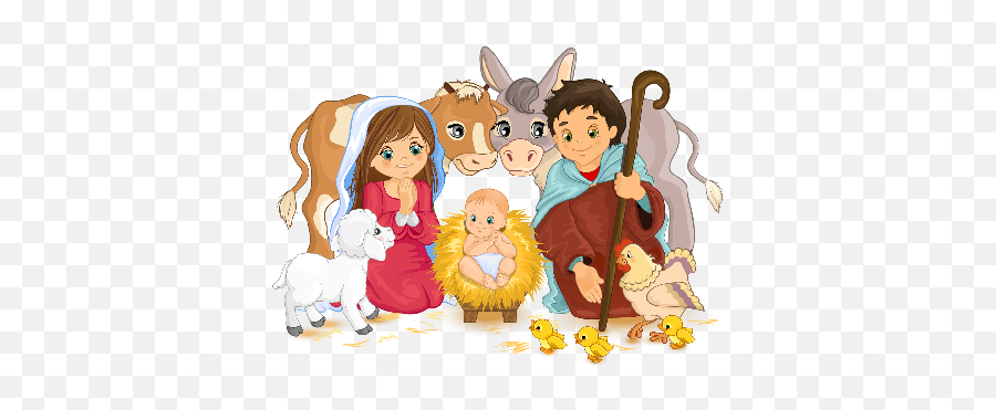 Pin By Marina On Natal Xv Nativity Clipart Holy - Holy Family Cartoon Emoji,Nativity Clipart