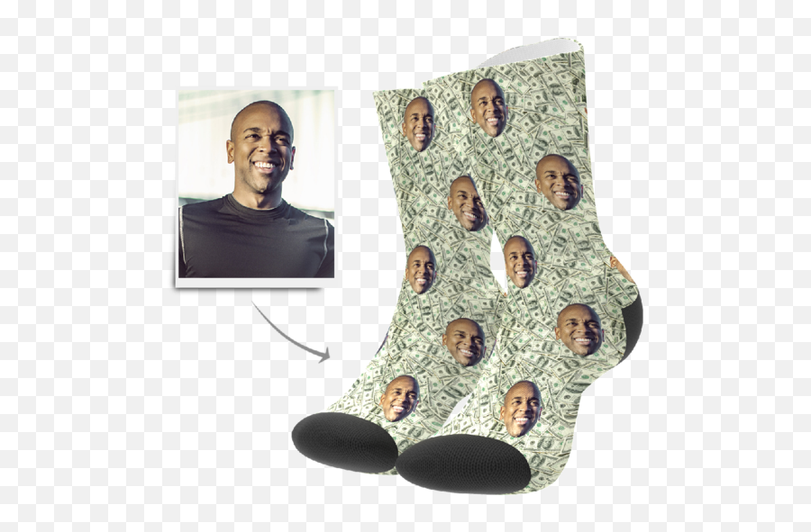 Money Rain - Money Sock Png Download Original Size Png Socken Mit Foto Bedrucken Emoji,Money Rain Png