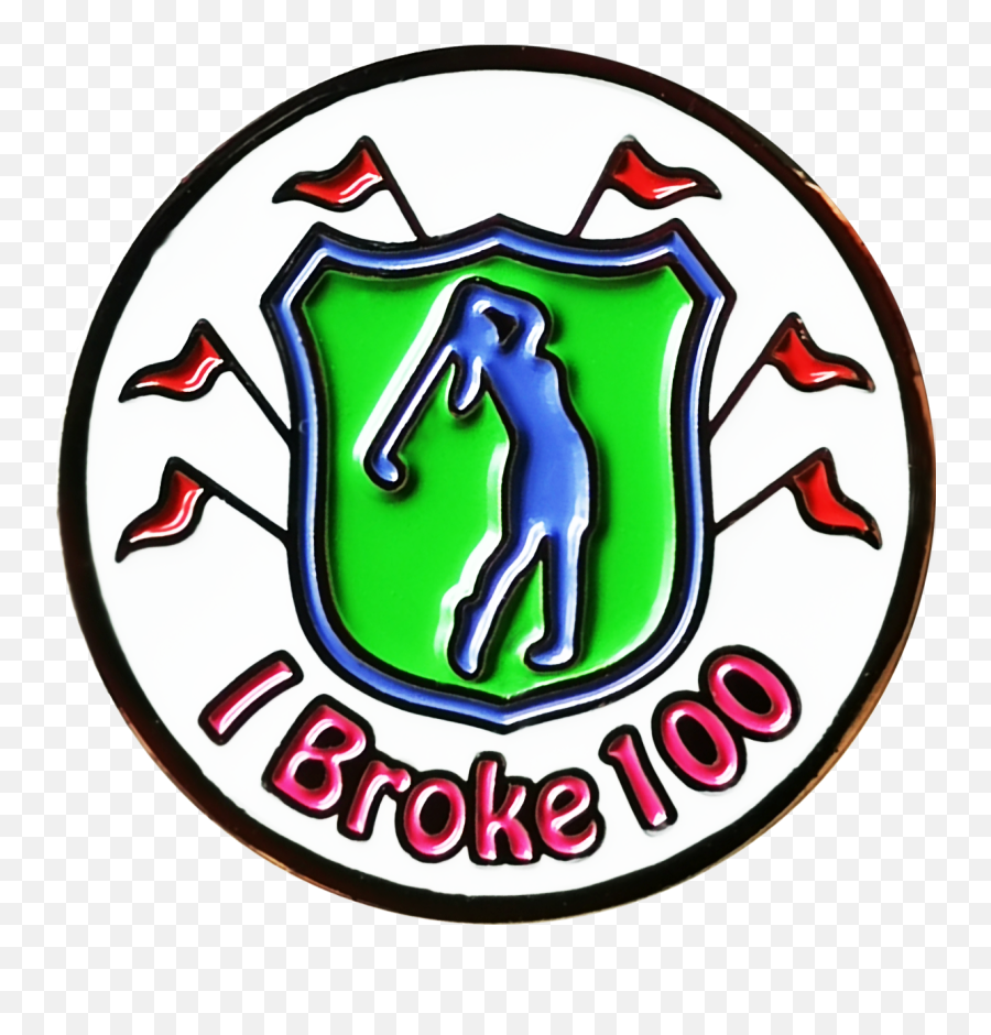 I Broke 100 Ball Marker U0026 Nickel Hat Clip - Drawing Emoji,Golf Ball Logo