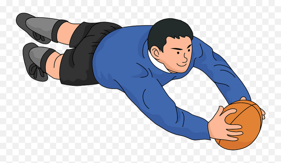 Rugby Player Is Diving For The Ball Clipart Free Download Emoji,Sports Ball Clipart