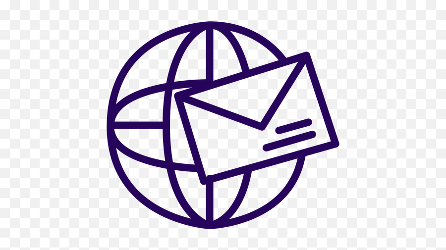 Internet Email Stroke Icon - Transparent Png U0026 Svg Vector File World Outline Icon Emoji,Email Icon Transparent