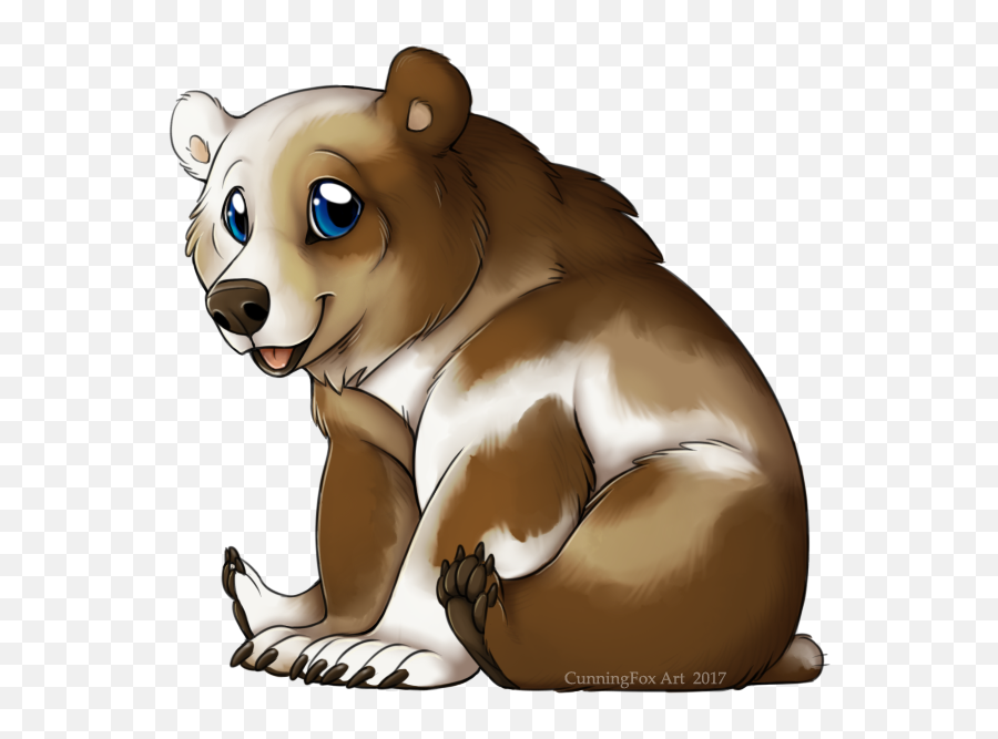 Hd Grizzly Bear Clipart - Piebald Bear Emoji,Grizzly Bear Clipart