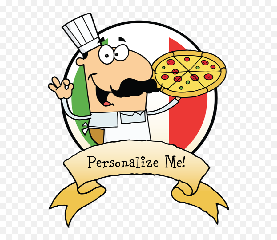 Download Hd Italian Pizza Chef Ornament - Pizza Chef Cartoon Emoji,Pizza Cartoon Png