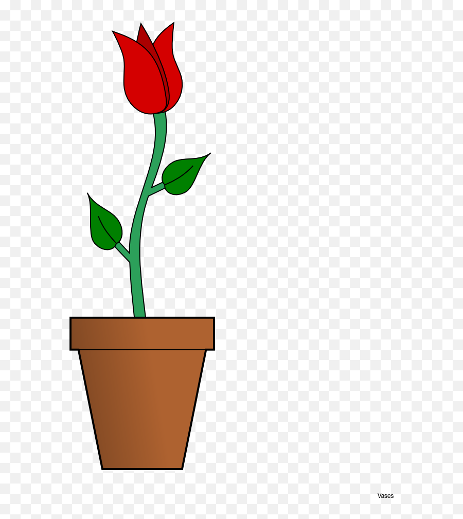 Vase Clipart Vass - Cartoon Vase Of Flowers Png Download Flower In The Vase Cartoon Emoji,Flowers Png