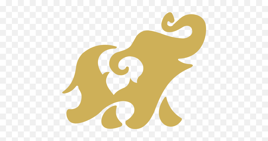 Hd Thai Elephant Logo Transparent Png - Transparent Gold Elephant Png Emoji,Elephant Logo