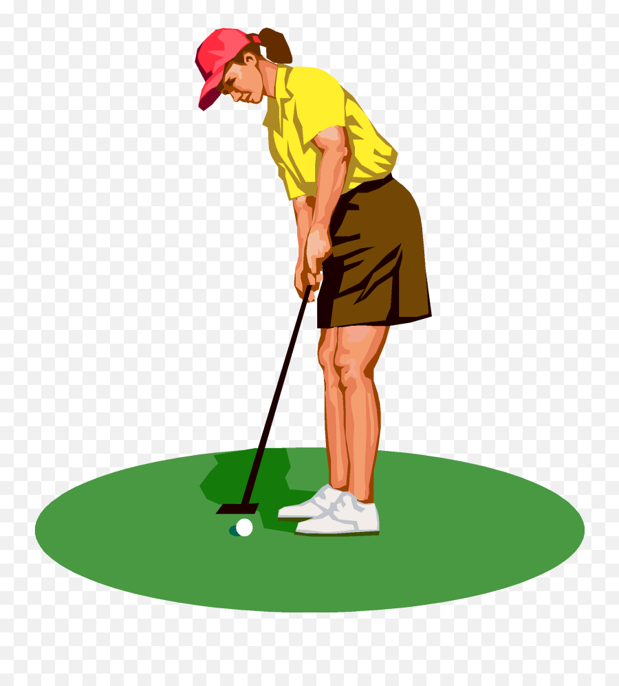 Golf Club Clipart - Girl Golf Clip Art Transparent Cartoon Playing Golf Clipart Emoji,Clipart Girl