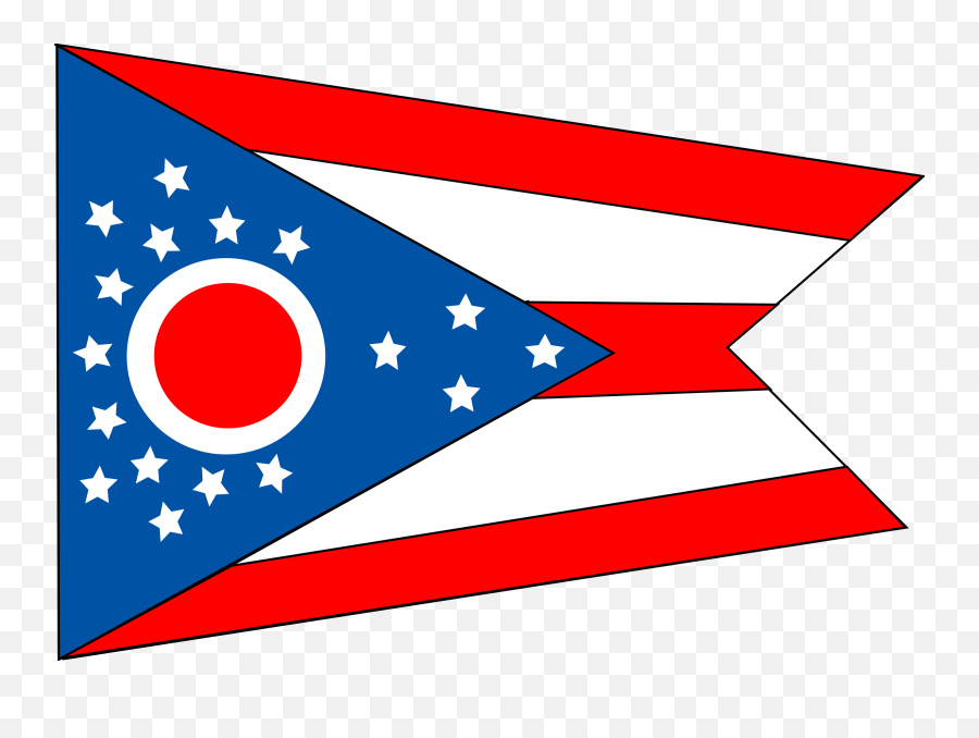 Flags Clipart - Outline Ohio State Flag Emoji,Flag Clipart
