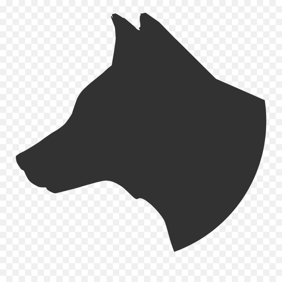 German Shepherd Profile Clipart - Silhouette Dog Head Emoji,German Shepherd Clipart