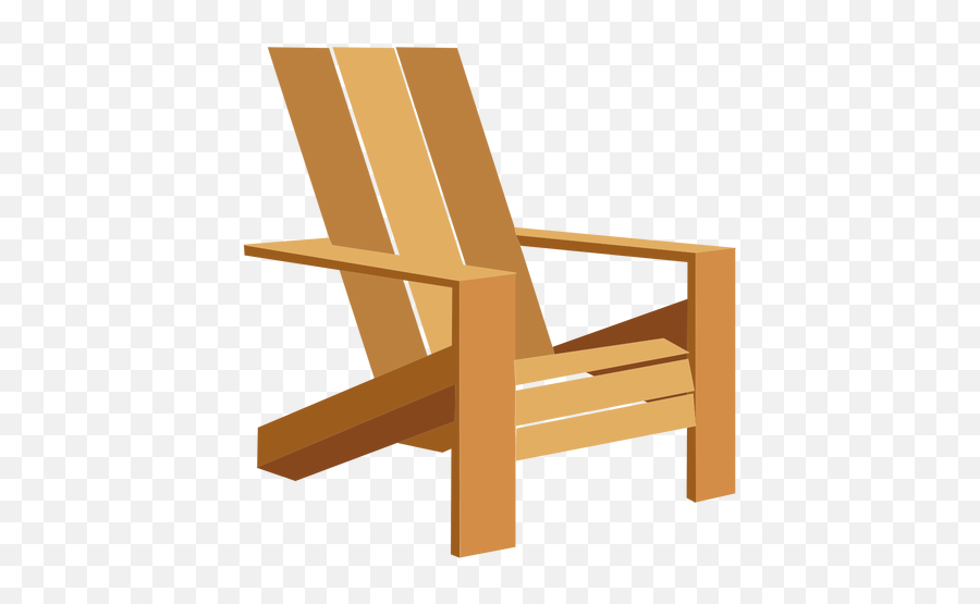 Adirondack Chair Illustration - Transparent Png U0026 Svg Vector Wood Chair Vector Png Emoji,Chair Transparent Background