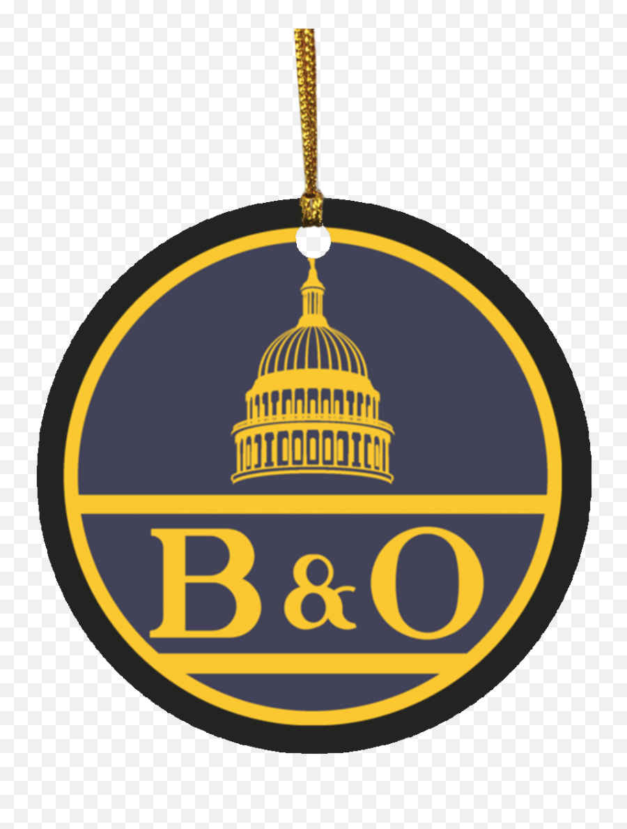Baltimore And Ohio Bu0026o Railroad Logo Christmas Ornament - United States Capitol Emoji,Ohio Logo
