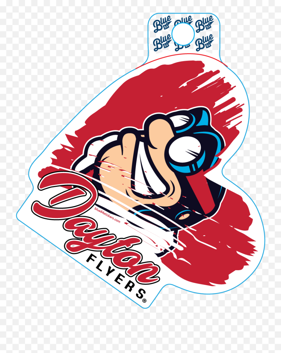 Vinyl Sticker Rudy Flyer Dayton Flyers Heart University Of - Language Emoji,Flyers Logo
