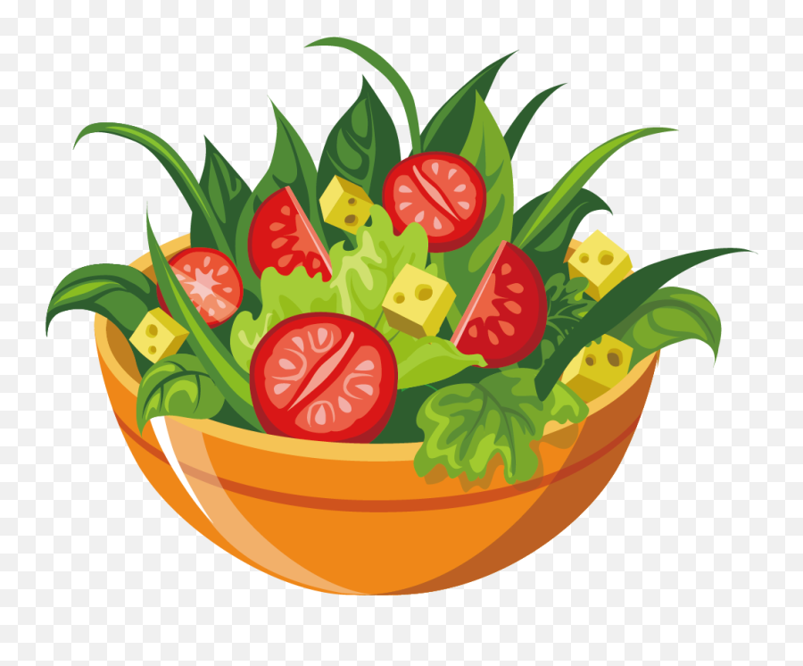 Download Hd Vegetables Clipart Salad Vegetable - Salad Free Salad Clipart Emoji,Vegetables Clipart