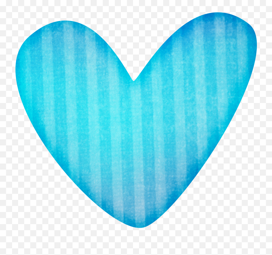 Blue - Strippedheartclipartpng 13761245 Pixels Heart Heart Clip Art Tourquoise Free Emoji,Heart Clipart