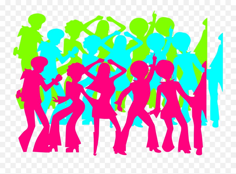 Crowd Dancing Clipart Png Transparent Images U2013 Free Png - Disco Clipart Emoji,Dancing Clipart